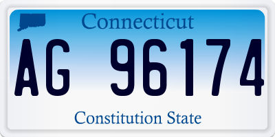 CT license plate AG96174