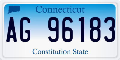 CT license plate AG96183