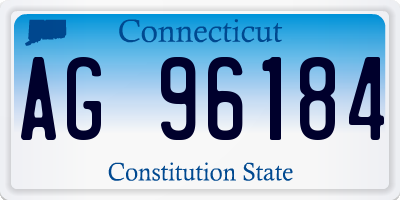 CT license plate AG96184