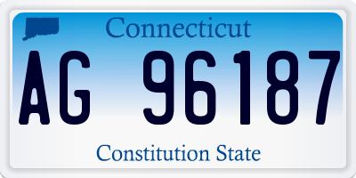 CT license plate AG96187