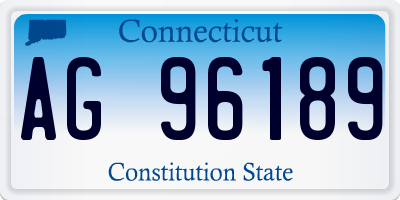 CT license plate AG96189