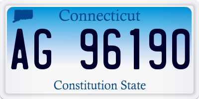 CT license plate AG96190
