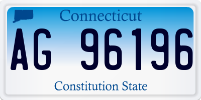 CT license plate AG96196