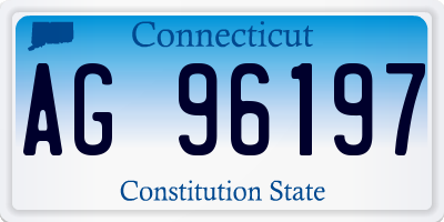 CT license plate AG96197