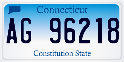 CT license plate AG96218