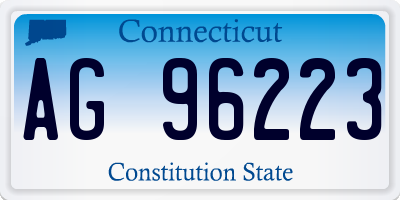 CT license plate AG96223