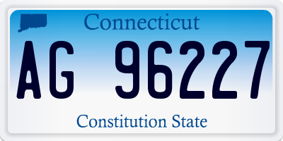 CT license plate AG96227