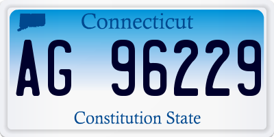 CT license plate AG96229