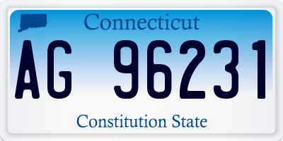 CT license plate AG96231