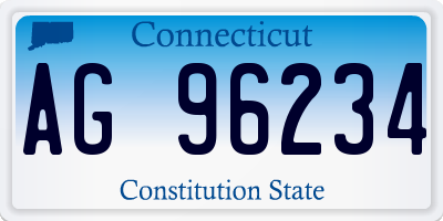 CT license plate AG96234