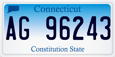 CT license plate AG96243