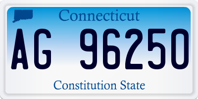 CT license plate AG96250