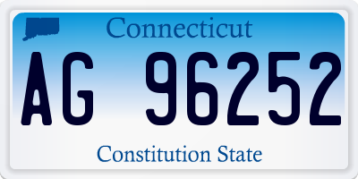 CT license plate AG96252