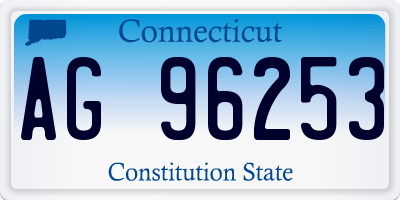 CT license plate AG96253