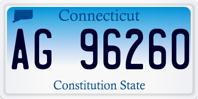 CT license plate AG96260