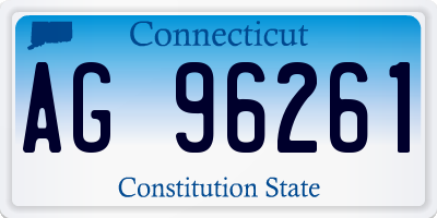 CT license plate AG96261