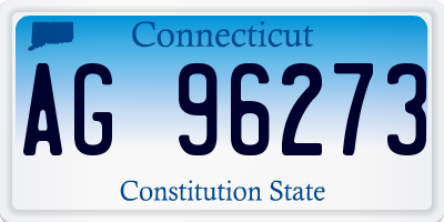 CT license plate AG96273