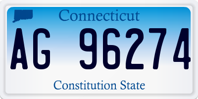CT license plate AG96274