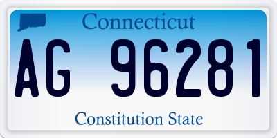 CT license plate AG96281