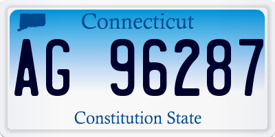 CT license plate AG96287
