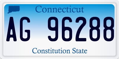 CT license plate AG96288