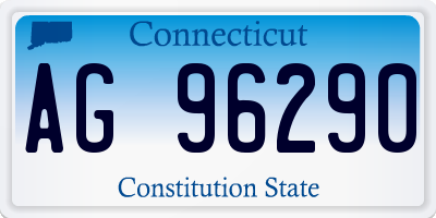 CT license plate AG96290
