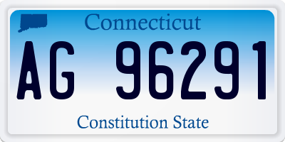 CT license plate AG96291