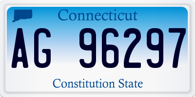 CT license plate AG96297