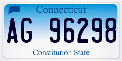 CT license plate AG96298