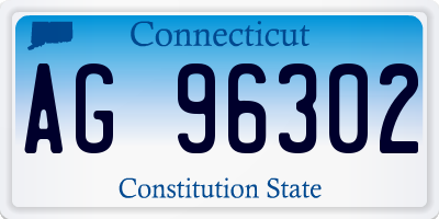 CT license plate AG96302