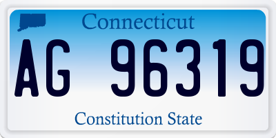 CT license plate AG96319