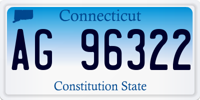 CT license plate AG96322