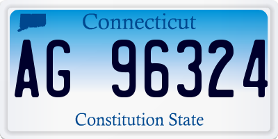 CT license plate AG96324