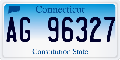 CT license plate AG96327