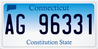 CT license plate AG96331