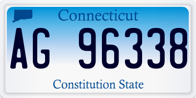 CT license plate AG96338
