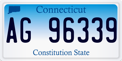 CT license plate AG96339