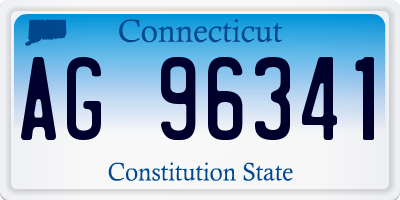CT license plate AG96341