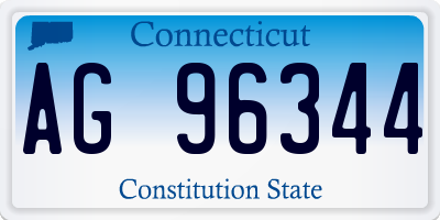 CT license plate AG96344