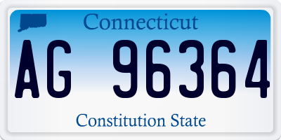 CT license plate AG96364
