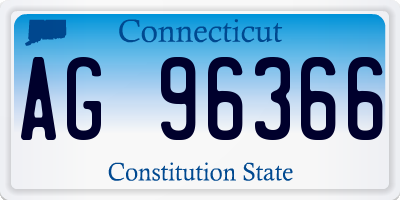 CT license plate AG96366