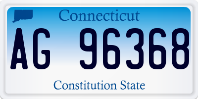CT license plate AG96368