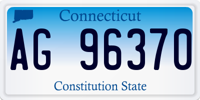 CT license plate AG96370