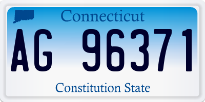 CT license plate AG96371