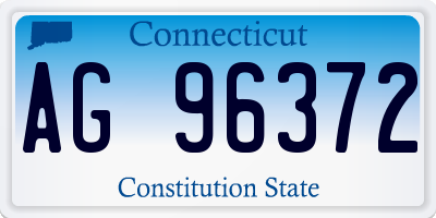 CT license plate AG96372