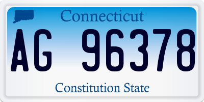 CT license plate AG96378