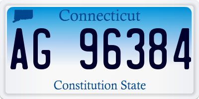 CT license plate AG96384
