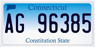 CT license plate AG96385