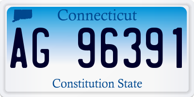 CT license plate AG96391