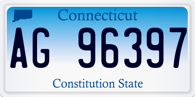 CT license plate AG96397